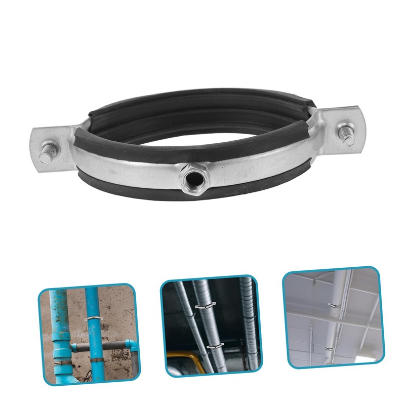 SHINEOFI 3pcs Adjustable Metal Carbon Steel Pipe Support Clamp Versatile