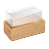 Relaxdays Bamboo Tissue Box (H x W 7.5 x 24 cm x