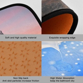 YETTASBIN Lighthouse Kitchen Rugs Set of 2, Waterproof Non-Slip Large Floor Mat Anti Fatigue Standing Mat for Office, Sink, Kitchen, Bedroom, Bathroom, Laundry