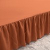 Terracotta Bed Skirt - Full Size, Ruffled with Split Corners,
