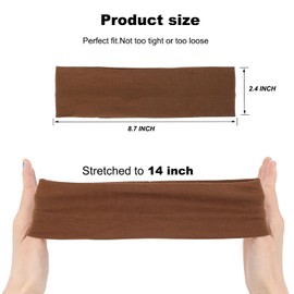 9Pcs Headbands for Women Non Slip Headband, Soft Elastic Hair Bands for Women's Hair, Fashion Cotton Cloth Stretchy Sweat Bands Headbands for Sports, Makeup, Gym, Running, Yoga, Workout (9Colors-B)