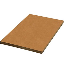 Aviditi "Corrugated Cardboard Sheets, 48"" x 48"", Kraft Brown, for Packing, Mailing, and Protecting Products from Forklift Damage, 5 Sheets"