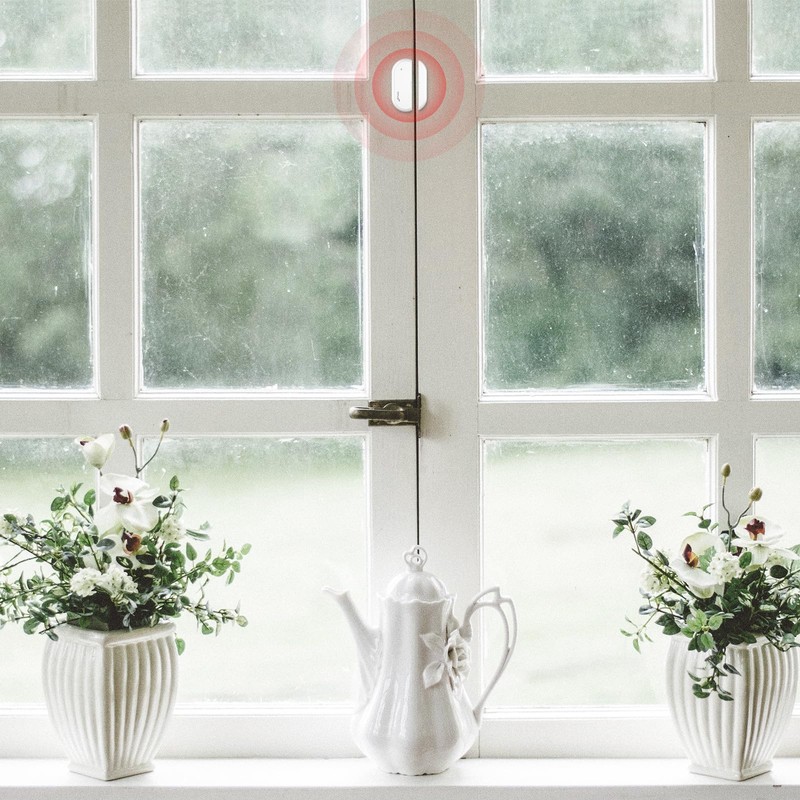 CPVAN Door/Window Contact Sensor for Home Alarm System Compatible with