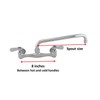 AA Faucet 8" Wall Mount Commercial Compartment Sink Faucet with