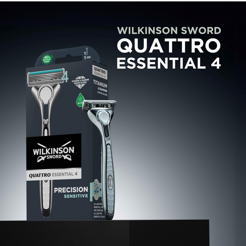 Wilkinson Sword - Rasoio Quattro Sensitive - Confezione con 1