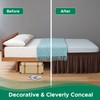 Biscaynebay Wrap Around Bed Skirts for Queen Beds 15" Drop,