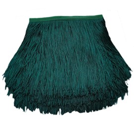 Lauthen.S 10 Yards of 3.5" Chainette Fringe Trim Tassel Sewing Trim for DIY Craft Latin Dress Lamp Shade Decoration Dark Green