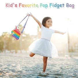 Unicorn Toys for Girls Graduation Gifts Pop Purse Crossbody Shoulder Rainbow Bag for Girls Gift, Cute Bubble Handbag Birthday Party Daughter Sister 2 3 4 5 6 7 8Year Old Kindergarten Gifts