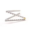 Barnwell 1m 39" White Plastic Folding Rule Ruler Metric and