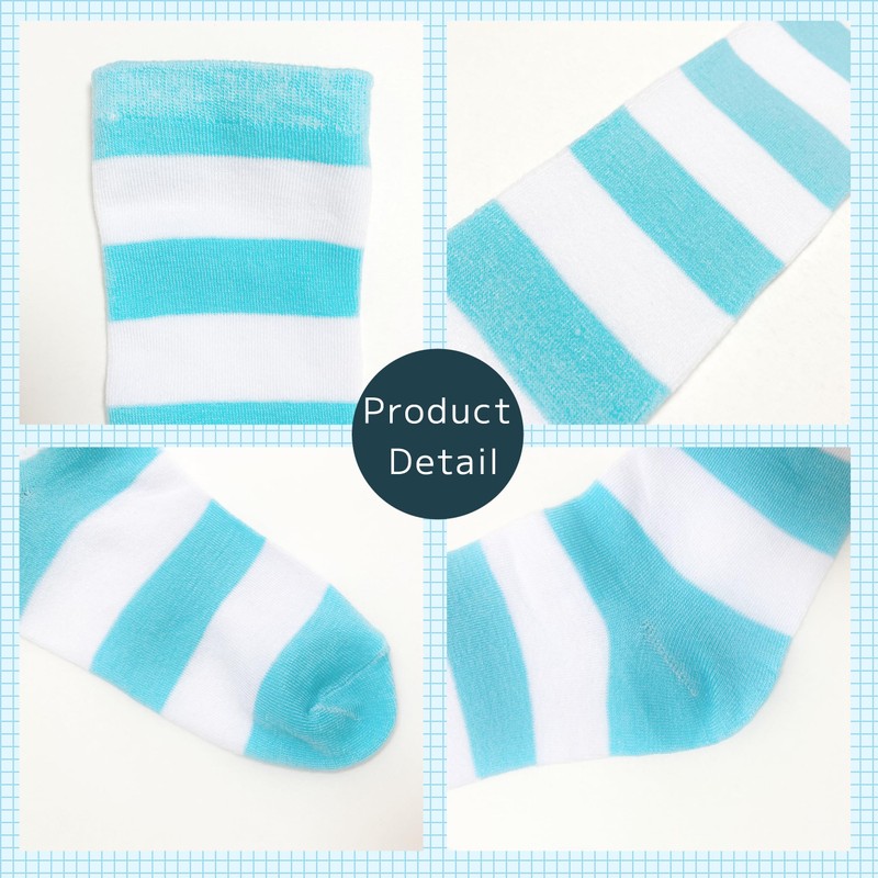 Shimapan.com Cute Striped Socks Knee-High Socks Border Cosplay, happy, pink,