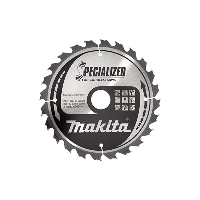 Makita B-32926 Specialized Blade for Cordless Saws 190x30x24T