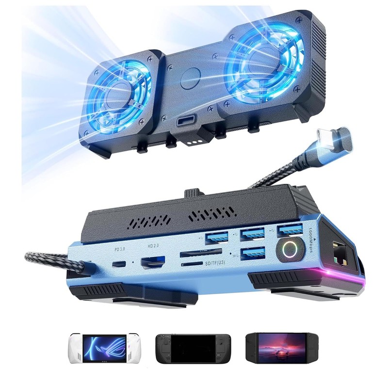 Asixxsix 10 in 1 Docking Station, 4K 60Hz Gigabit Ethernet