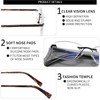 JJWELL 3 Pack Reading Glasses for Men Blue Light Blocking,