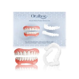 Comfort Fit Flex Teeth - Upper and Lower Veneer, in a Natural Shade, Enhance Your Smile at Home in Just Minutes！