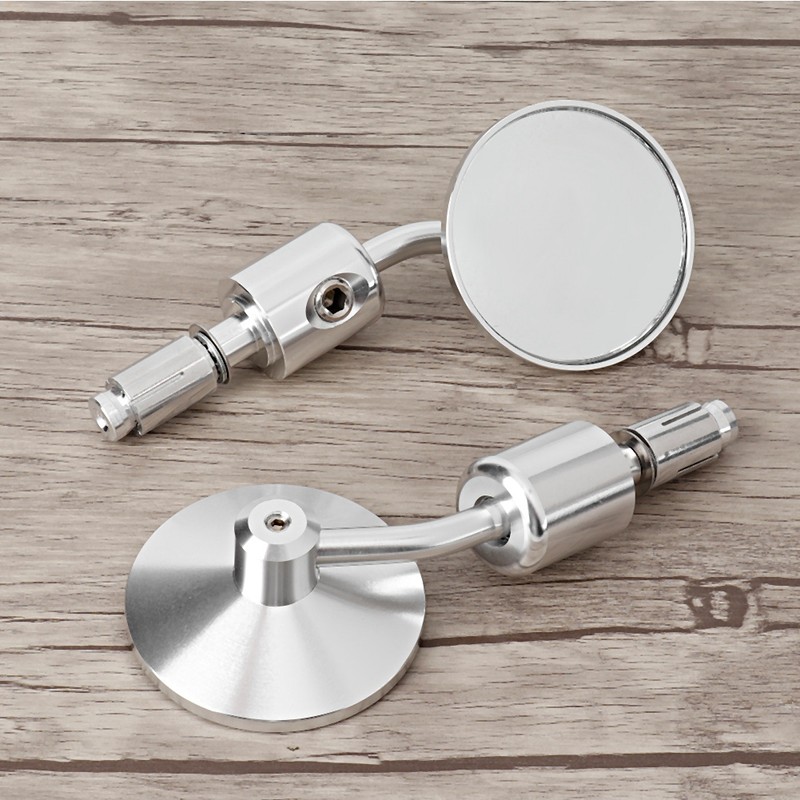 1 Pair 7/8in Round Bar End Guards Motorcycle Motorbike Rearview