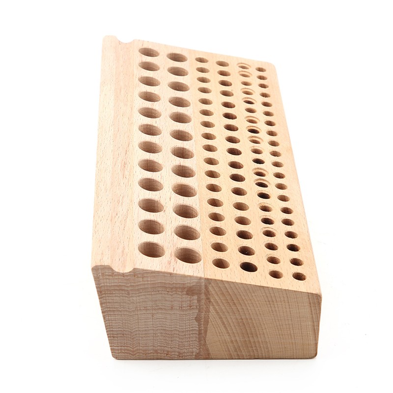98 Holes Leather Craft Tool Wood Rack Wooden Punch Tool