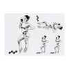 4 x 'Body Shape' Temporary Tattoos - Water Resistant, Skin-Safe,