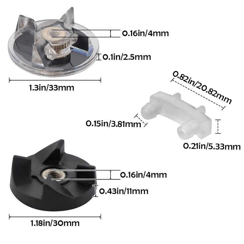 2 Pcs 250W Base Gear with 6 Pcs Rubber Bushing