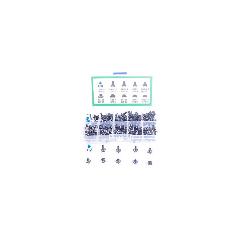 ANGEEK 10 models 180 pieces 6 x 6 Tact Switch