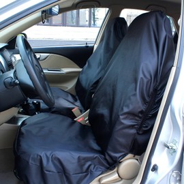 AUTO HIGH Waterproof Car Seat Covers Full Set - Nylon Auto Interior Accessories Front & Rear Seat Protectors - Universal Seat Cover for Most Car, Van, SUV, Truck - Black
