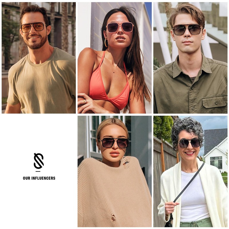 SOJOS Sunglasses for Women & Men, Square, Retro, Polarized Lens,