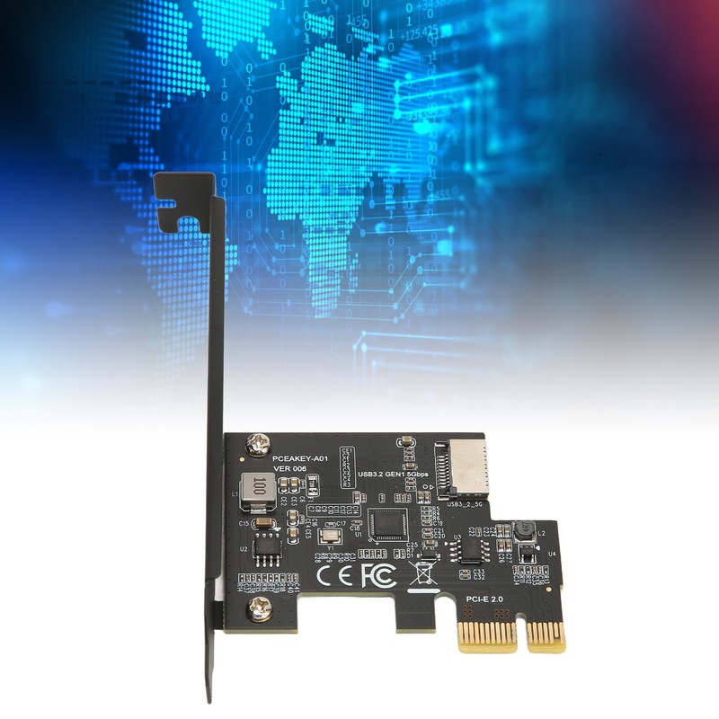 PCIE to USB 3.2 Expansion Card Black 5Gbps High Speed