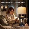 QiMH Table Lamp for Living Room, Farmhouse Lamps with USB