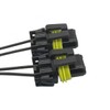 Headlight/Fog Light Bulb Connector Pigtail (2-Pack), 9005/HB3 9006/HB4 H10/9145 (PX20d/P22d/PY20d),
