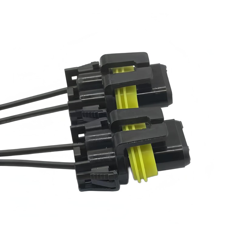 Headlight/Fog Light Bulb Connector Pigtail (2-Pack), 9005/HB3 9006/HB4 H10/9145 (PX20d/P22d/PY20d),