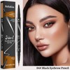 Long Lasting Eyebrow Pencil and Eyeliner Pen, Dual-Ended, Waterproof, Grey,