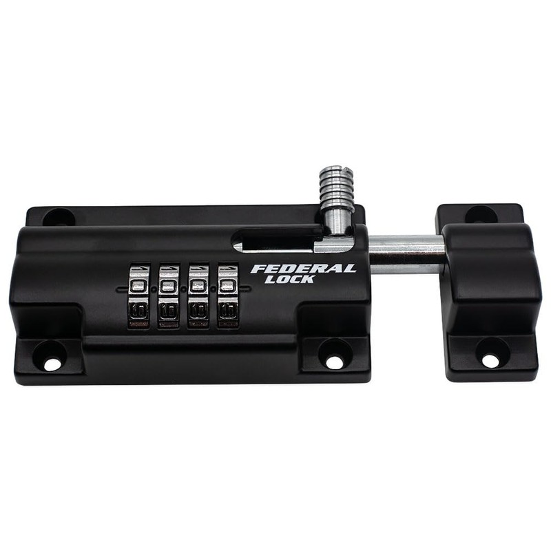 Federal Lock Combination Locking Bolt, Heavy Duty Sliding Lock With