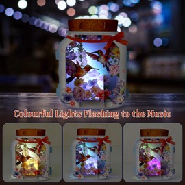 Ecloverlife Paper Musical Card, Pop-up Hummingbird Greeting card, Can be Used as Birthday Card, Blessing Card, Anniversary Card, Thank You Card, for Girls, Gaughters, Women (Hummingbird Lantern)