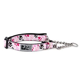 RC Pets 3/4" Martingale Training Collar, Small, Pitter Patter Pink