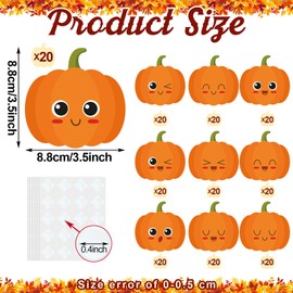 200 Pcs Pumpkin Paper Cutouts Thanksgiving Classroom Bulletin Board Decorations Pumpkin Shape Accents Pumpkin Die Cuts for Kids Autumn Thanksgiving School Themed Party Supplies DIY Craft Projects