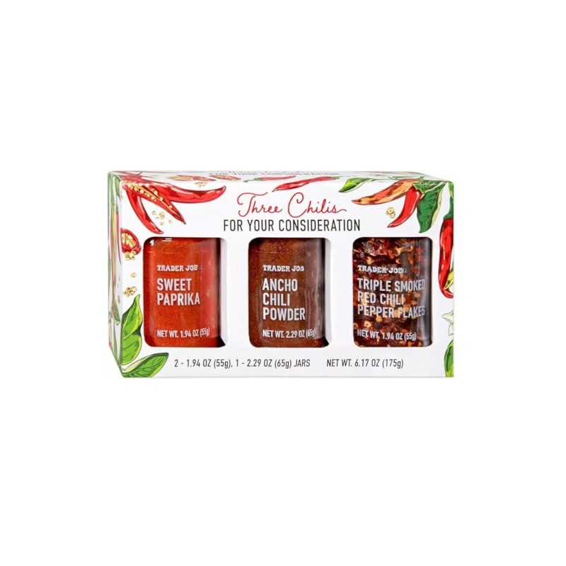 Three Chilis set Trader joe Limited Edition, Sweet Paprika, Ancho
