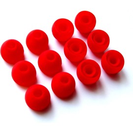 12pcs Eartips Compatible with Beats Flex, Fit Pro, Studio Buds and Studio Buds + True Wireless Earphones - Medium Size Red Replacement Earbuds