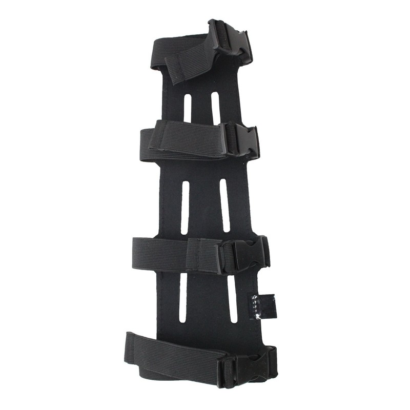 SAS 11.5" Black Extra Long Archery Armguard with 4-Strap Buckles