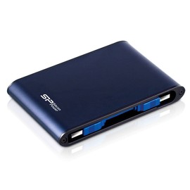 Silicon Power 2TB Armor A80 Shockproof/Waterproof Portable Hard Drive - USB3.0 - Blue Edition