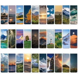 30 Pieces Bookmark, Magnetic Bookmarks for Women, Men, Book Lovers, Bookmarks Bulk for Students Teachers Reading, Natural Landscape Bookmark