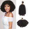 S-noilite Jamaican Bounce Crochet Hair 6 inch,Jumpy Wand Curls Short