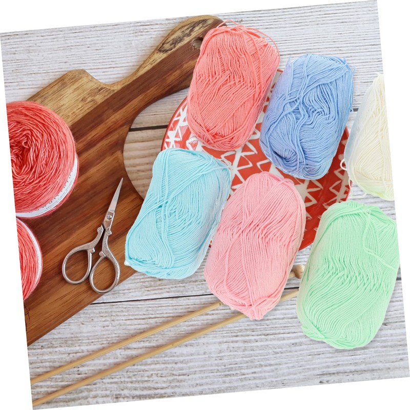 OHPHCALL 6 Rolls DIY Cotton Yarn for Crocheting Soft Skin