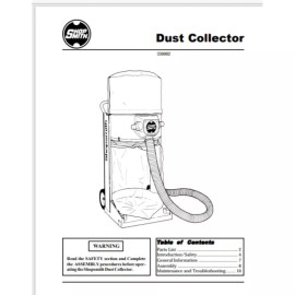 Shopsmith Dust Collector owner & parts manual # 330002 12 pages comb bound