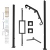 LMRSTOO Black Outdoor Handrails - Heavy Duty Double Post Railing