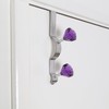 Premier Housewares Diamante Double Over Door Hook - Purple
