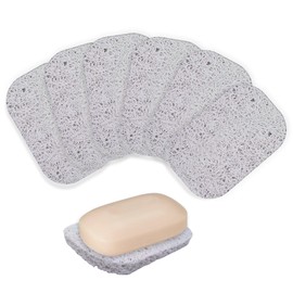 Gadgetime USA Soap Saver Pad - 6 Pack Soap Holder for Kitchen & Bathroom Use - Durable Non Slip Soap Dish, Shampoo Bar & Dish Soap - Large Size & Easy to Wash - Perfect for Travel - Self Draining