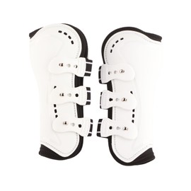 Horse Front Tendon Boots Adjustable Breathable Open Front Protective Horse Tendon Boots for Jumping White L