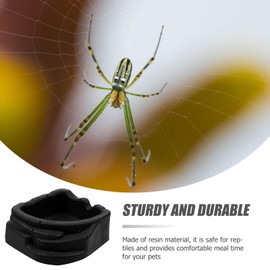 OATIPHO 8pcs Spider Small Reptile Bowl, Reptile Water Dish Reptile Feeder Reptiles Feeding Supply Reptile Food Dish Small Reptile Water Basins Resin Crawl Water Tray for Lizard Frog Scorpion Feeder