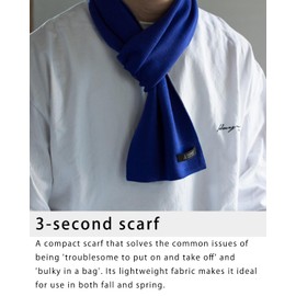 TAVARAT] 3-second scarf Mens short scarf compact size winter acrylic nylon wool soft touch (red-brown)