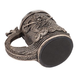 Taza de Cerveza para Hombre, Taza Viking Café de Acero Inoxidable con Mango de Dragón Regalos Vikingos para Decoración Gótica del Día del Padre