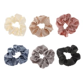 Silk Scrunchies Satin Hair Scrunchies for Women Soft Silk Hair Ties Scrunchie Elastic Velvet Scrunchie for Women Hair Ties Ponytail Holders for All Thick ThinHair Types 6 Pack